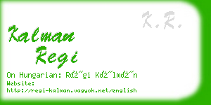 kalman regi business card